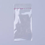 100 pc Clear Cellophane Bags, Bag Packing Plastic Bags Self Adhesive Seal, 8x4cm, Unilateral thickness: 0.035mm, Inner measure: 6x4cm