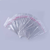 100 pc Clear Cellophane Bags, Bag Packing Plastic Bags Self Adhesive Seal, 8x4cm, Unilateral thickness: 0.035mm, Inner measure: 6x4cm