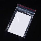 200 pc Plastic Zip Lock Bags, Resealable Packaging Bags, Top Seal, Rectangle, Clear, 9x6cm, Unilateral Thickness: 1.2 Mil(0.03mm)