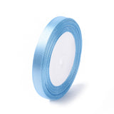 1 Group Single Face Satin Ribbon, Polyester Ribbon, Light Blue, 1 inch(25mm) wide, 25yards/roll(22.86m/roll), 5rolls/group, 125yards/group(114.3m/group)