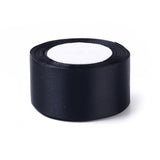 1 Group Valentines Day Gifts Boxes Packages Single Face Satin Ribbon, Polyester Ribbon, Midnight Blue, 1-1/2 inch(37mm)