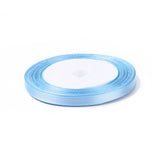 1 Group Single Face Satin Ribbon, Polyester Ribbon, Deep Sky Blue, 1 inch(25mm) wide, 25yards/roll(22.86m/roll), 5rolls/group, 125yards/group(114.3m/group)