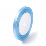 1 Group Single Face Satin Ribbon, Polyester Ribbon, Deep Sky Blue, 1 inch(25mm) wide, 25yards/roll(22.86m/roll), 5rolls/group, 125yards/group(114.3m/group)