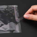 100 pc OPP Cellophane Bags, Adhesive, Rectangle, Clear, 19x11cm, Unilateral Thickness: 0.023mm, Inner Measure: 16x11cm