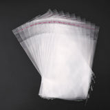 100 pc OPP Cellophane Bags, Adhesive, Rectangle, Clear, 19x11cm, Unilateral Thickness: 0.023mm, Inner Measure: 16x11cm