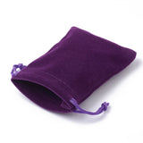 10 pc Rectangle Velvet Pouches, Gift Bags, Indigo, 12x10cm