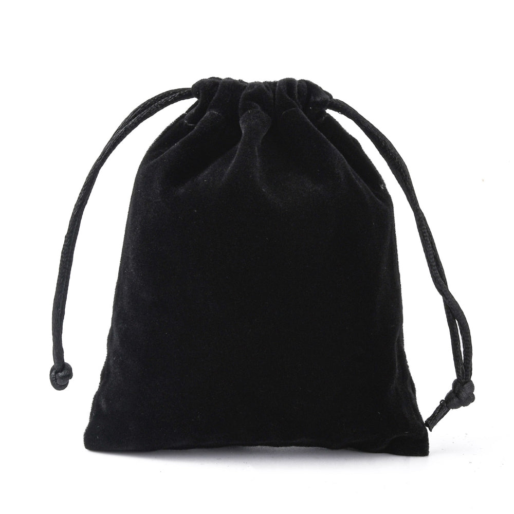 Craspire 1 Bag 12 Pcs Black Velvet Bags, 4.7x3.5 Drawstring