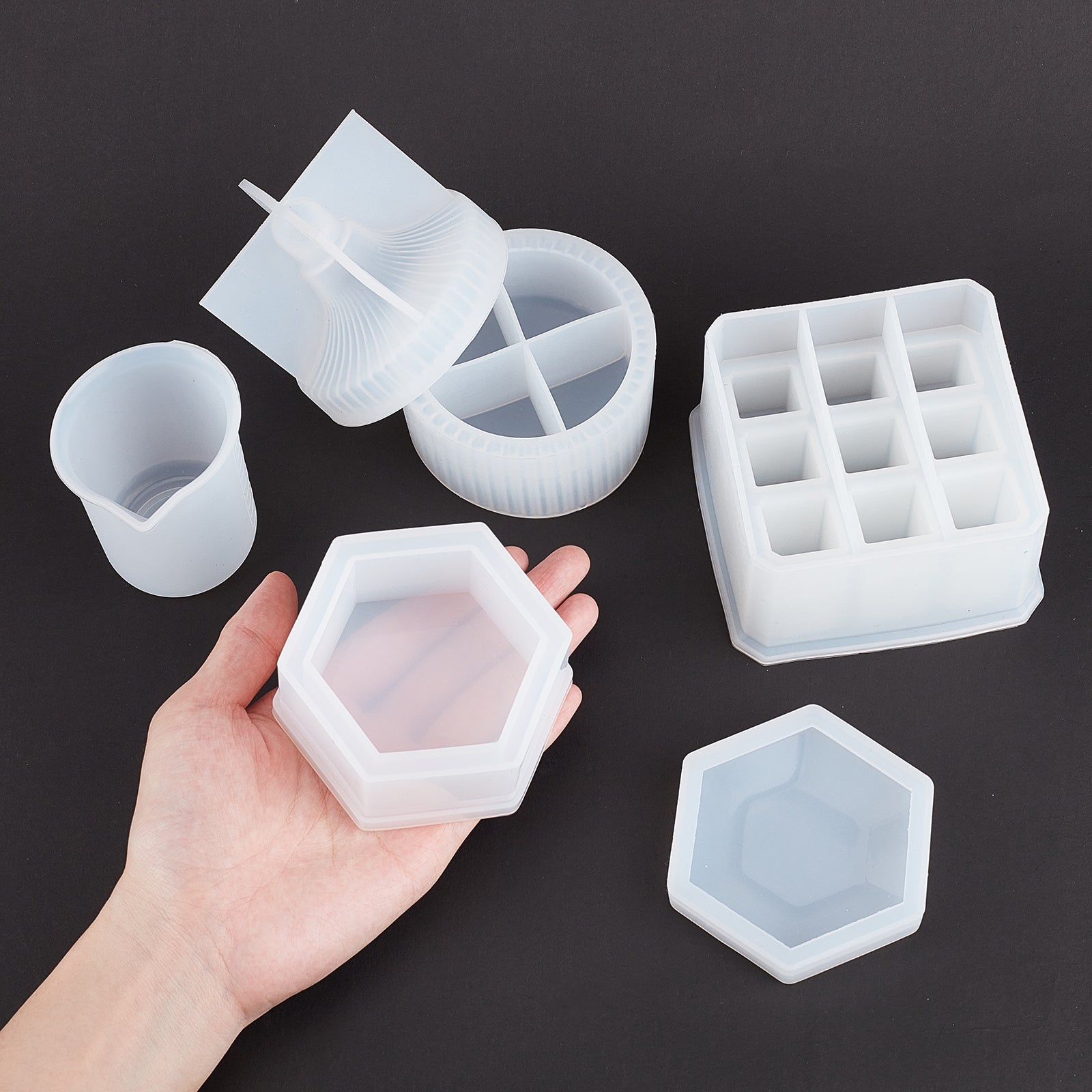 Epoxy Resin Tools Kits Disposable Plastic Transfer Pipettes Siliocne  Measuring Cup Set for UV Epoxy Resin Crafts Jewelry Making