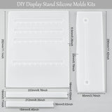 DIY Display Stand Silicone Molds Kits, Including Disposable Plastic Transfer Pipettes & Round Stirring Rod, Latex Finger Cots, White, 236x169x21mm, 1pc - CRASPIRE