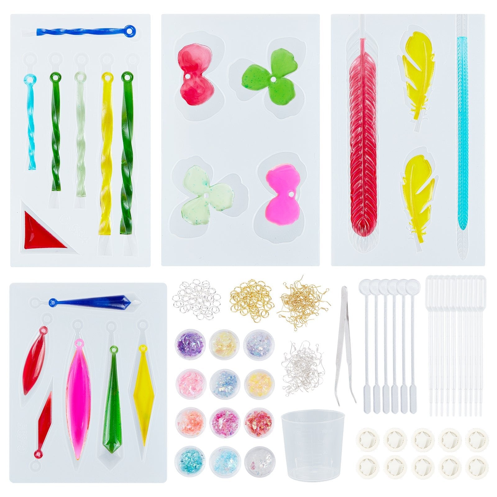 DIY Crafts 1000+ Jump Rings & 30x French Wire Earring Hooks Fish Hook  Earring Hooks Stopper Jewelry Findings, for Jewelry Making Key Rings  Necklace Repair Making Hardware (1000 Grm, Gold) : Amazon.in: